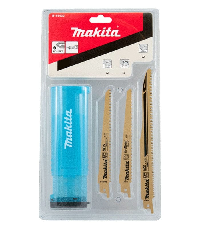 Makita 6Pce Reciprocating Saw Blade Set B-44432