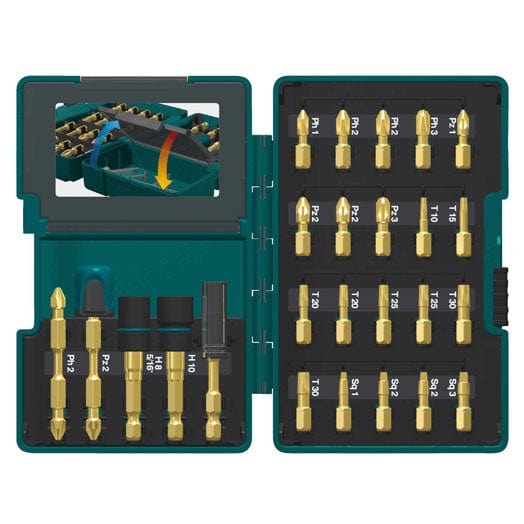 26pce Impact Gold Torsion Screwdriver Bit Set B-49921 by Makita