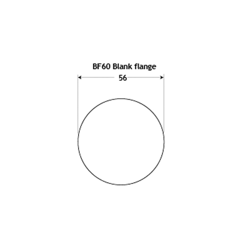 56mm Diameter Self Adhesive Blank Plastic Cover Plate BF60 by Corna