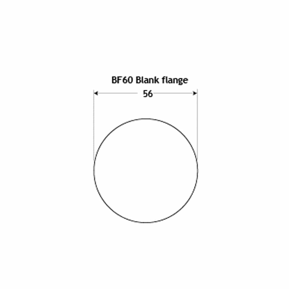56mm Diameter Self Adhesive Blank Plastic Cover Plate BF60 by Corna