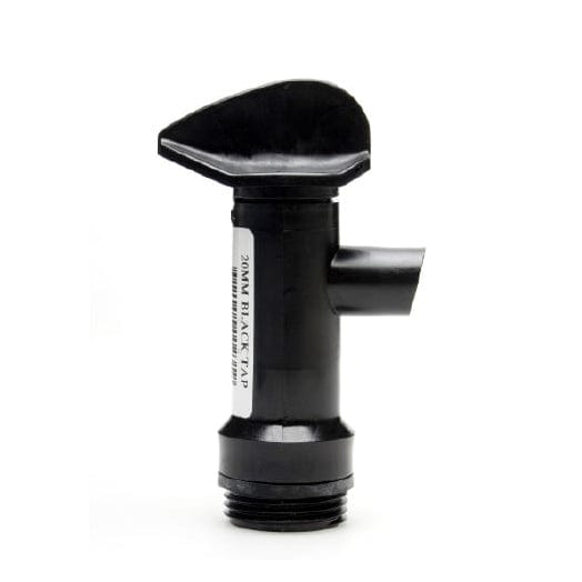 Black Plastic Tap suit 20L/ 200L Drums TAP2012 by Diggers