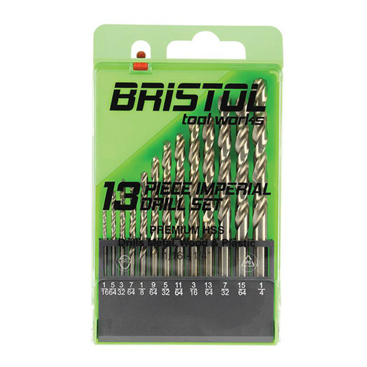 13Pce Imperial Drill Bit Set suit Wood / Plastic / Metal BTW13I by Bristol