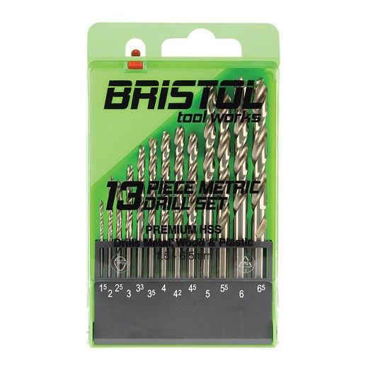 13Pce Metric Drill Bit Set suit Wood / Plastic / Metal BTW13M by Bristol