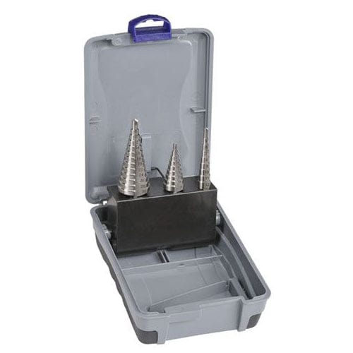 4-30mm 3Pce Straight Flute HSS Step Drill Set 2600-S1 by Bordo