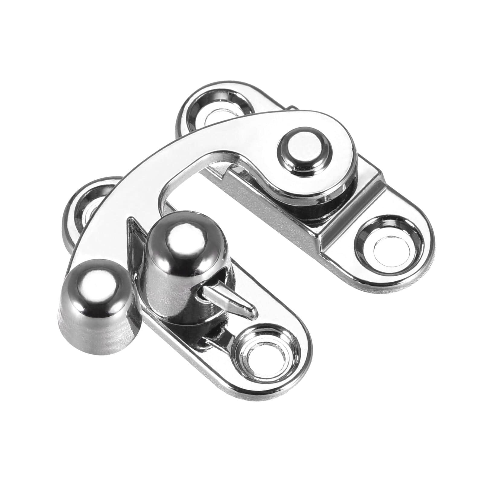 Furniture Box Catch Swing Hook Chrome Plated 22mm x 28mm (5Pce) CATCH06