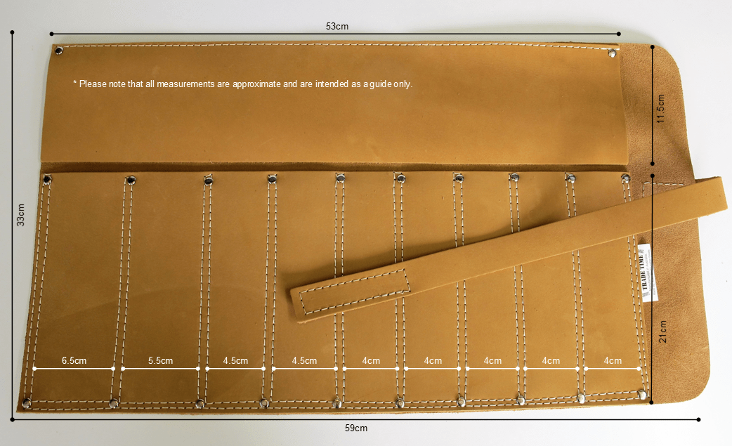 Tool Roll Leather suit Chisels by Trade Time