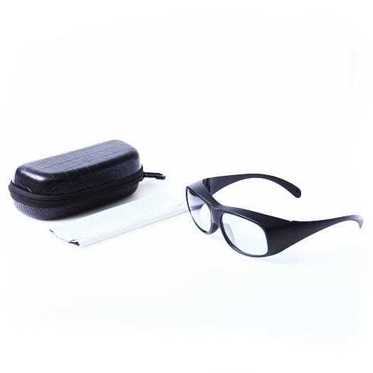 Clear Laser Safety Glasses with Black Frame