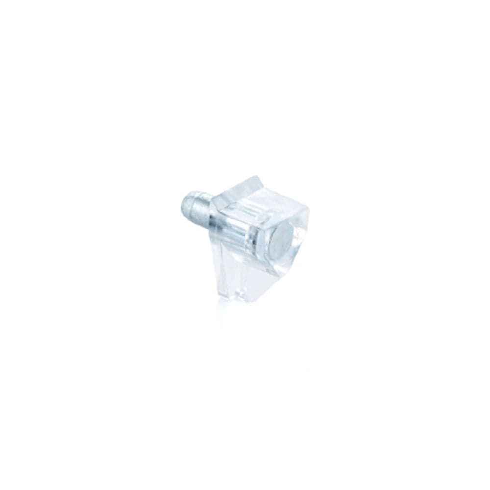 100Pce Clear Plastic with Metal Pin Shelf Supports suit 5mm Boring