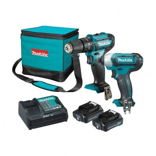 2Pce 12V 2.0Ah Hammer Drill + Impact Driver Kit CLX239SA by Makita