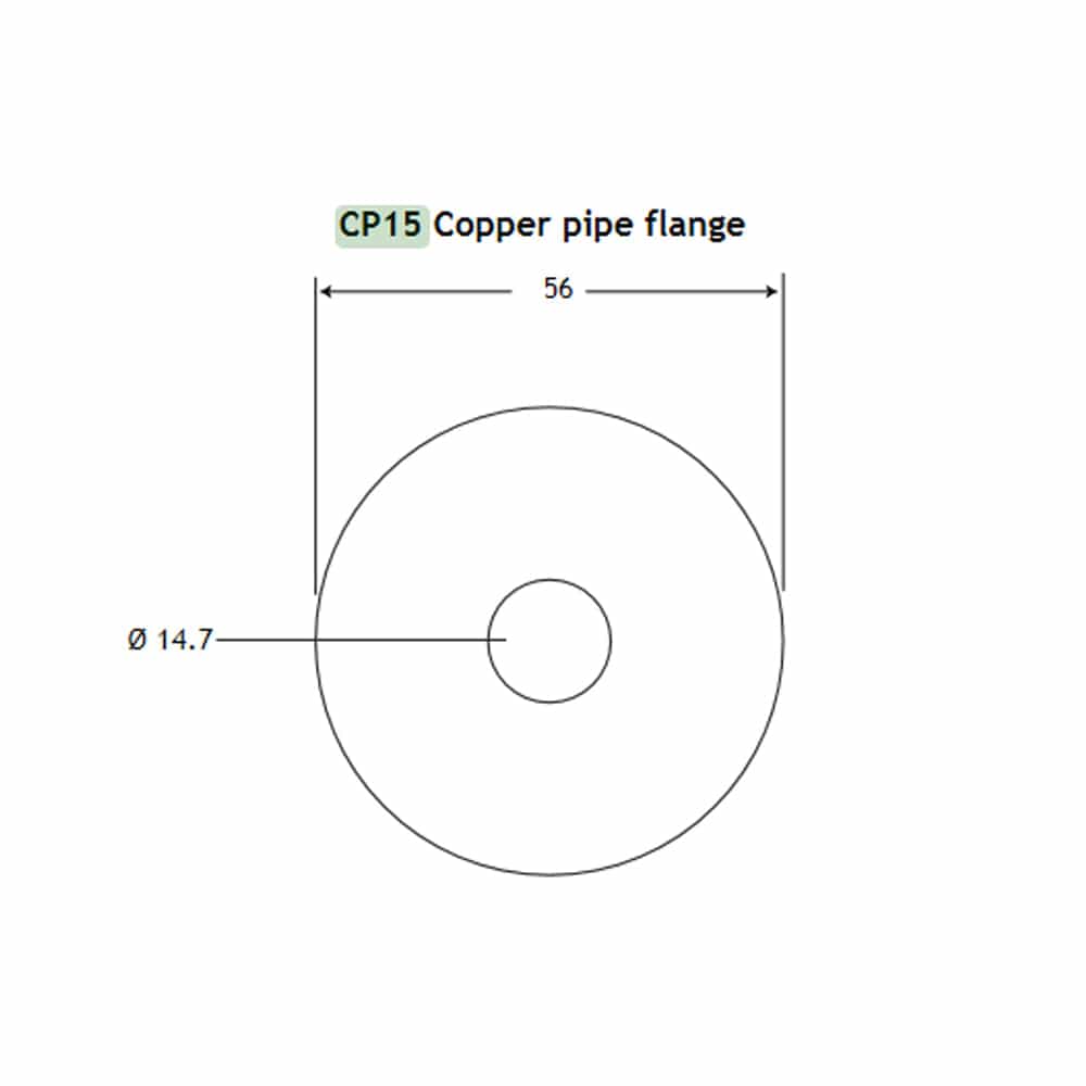 Self Adhesive Plastic Cover Plate with 14.7mm Hole to suit 12.7mm 1/2" Copper Pipe CP15