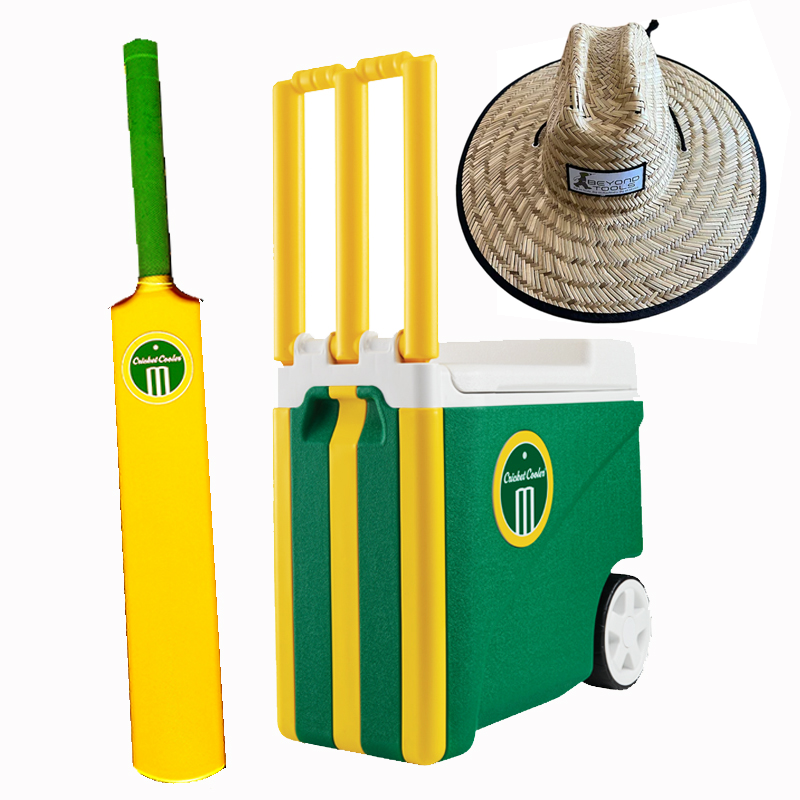 Cricket Cooler Esky, Cricket Bat + Straw Hat Combo by Cricket Coolers