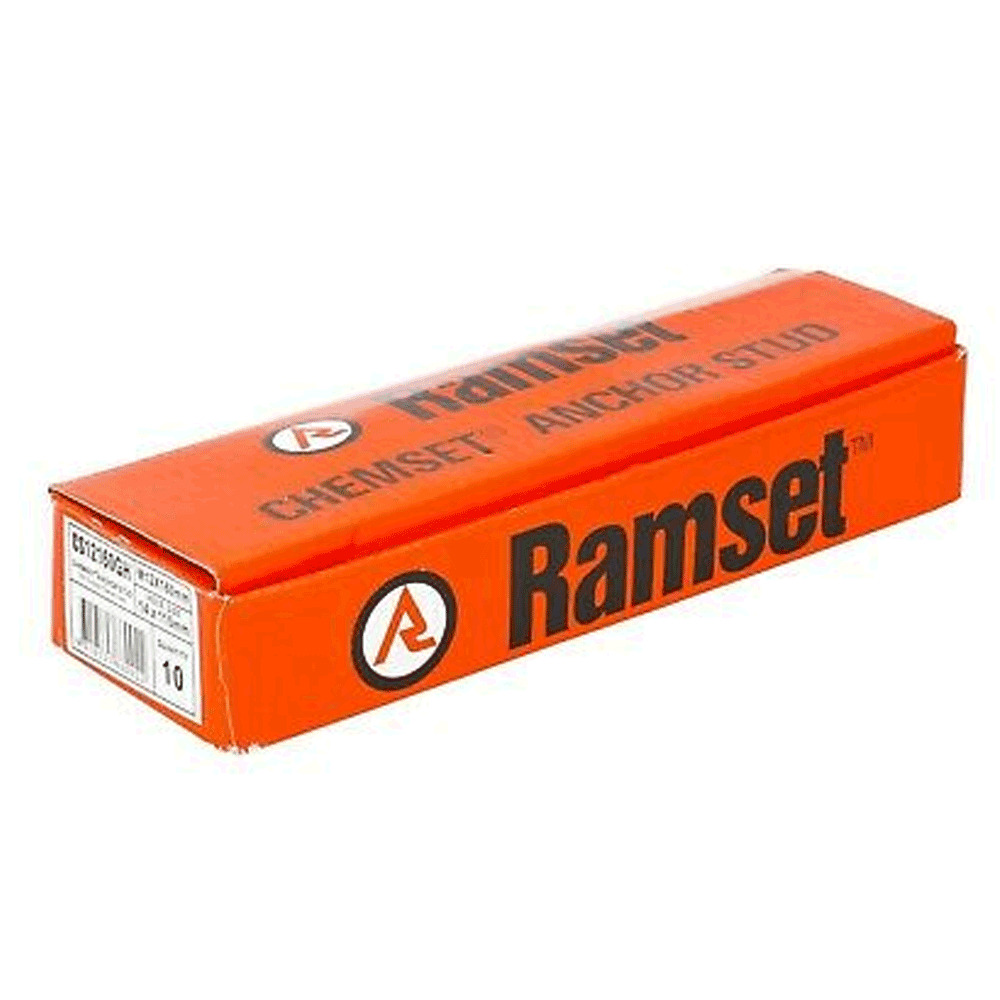 10Pce ChemSet Anchor Stud M16 x 190mm Galvanised CS16190GH by Ramset
