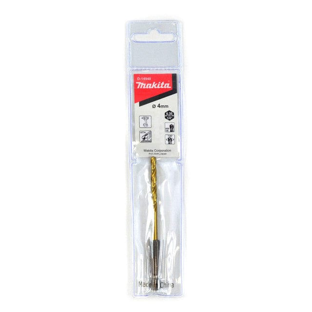 4mm x 95mm 1/4" Hex Drive HSS R-Series Metal Drill Bit D-14940 by Makita