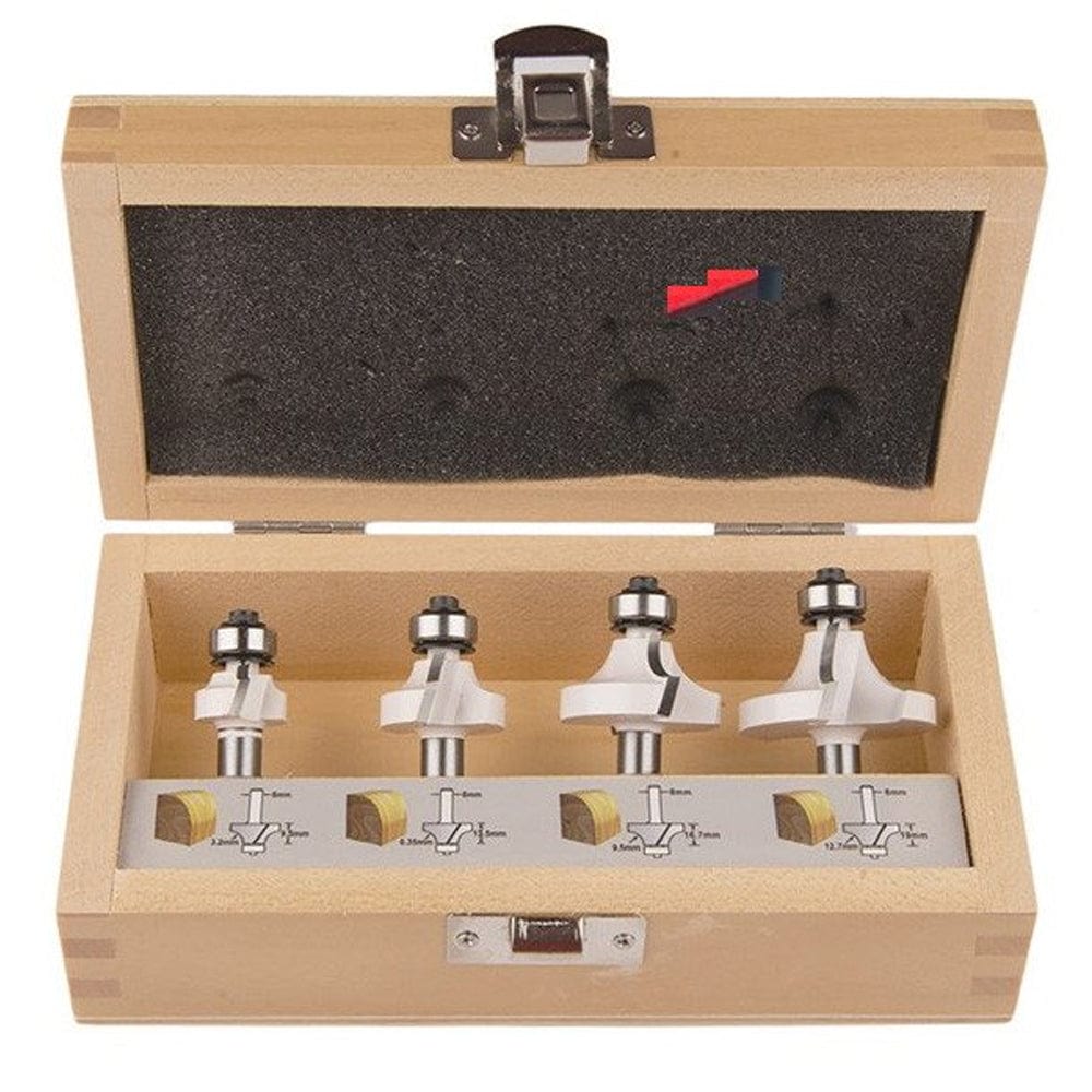 8mm (5/16") Shank Router Bit Set (4Pce) D-53534 by Makita