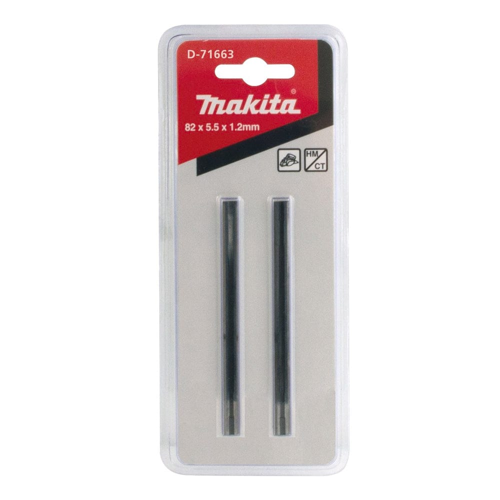 2Pce 82mm Mini Disposable Double Ended Tungsten Carbide Planer Blade by D-07917 Makita