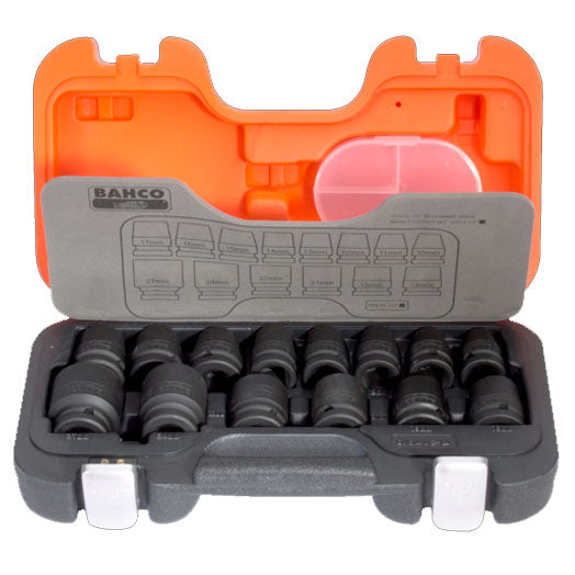 14Pce 1/2" Drive Hexagon Metric Impact Socket Set D/S14 by Bahco