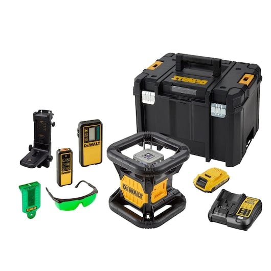 18V XR Green Rotary Laser (1 X 2Ah) Kit DCE079D1G-XE by Dewalt