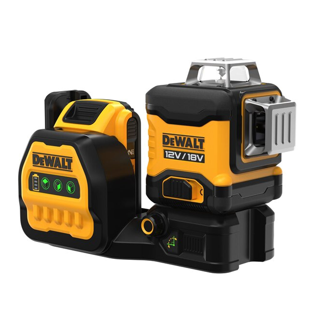 18V 2.0Ah 3 X 360° Green Beam Multi-Line Laser Level Kit DCE089D1G18-XE by Dewalt