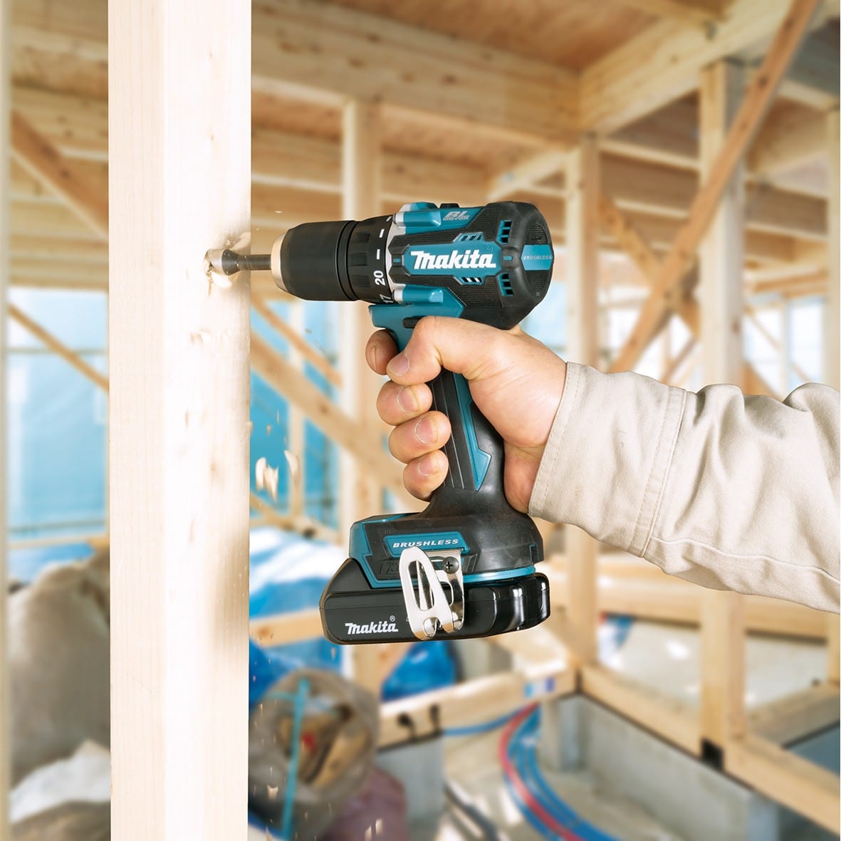 18V Brushless Sub-Compact Driver Drill Bare (Tool Only) DDF487Z by Makita
