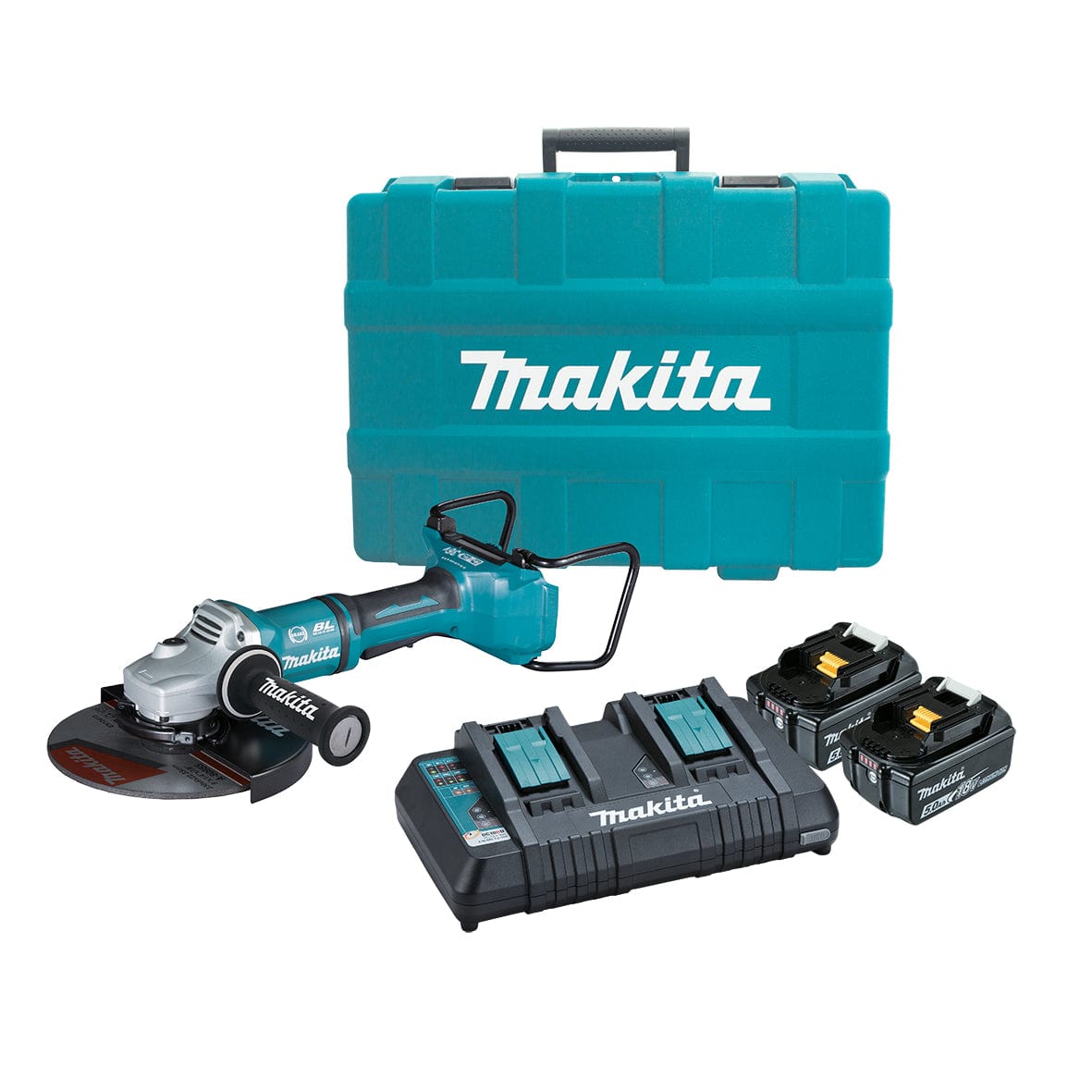 18Vx2 230mm (9") Brushless Angle Grinder Kit DGA900PTX1 by Makita