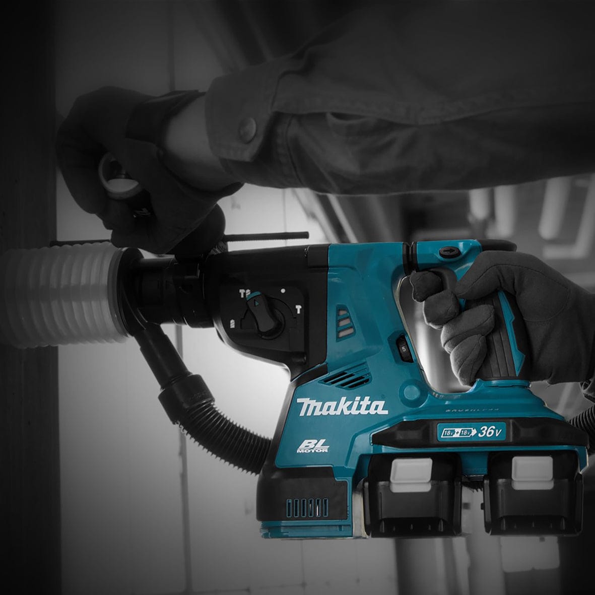 36V (18Vx2) 28mm Brushless AWS SDS-Plus Rotary Hammer Bare (Tool Only) DHR282ZJU by Makita