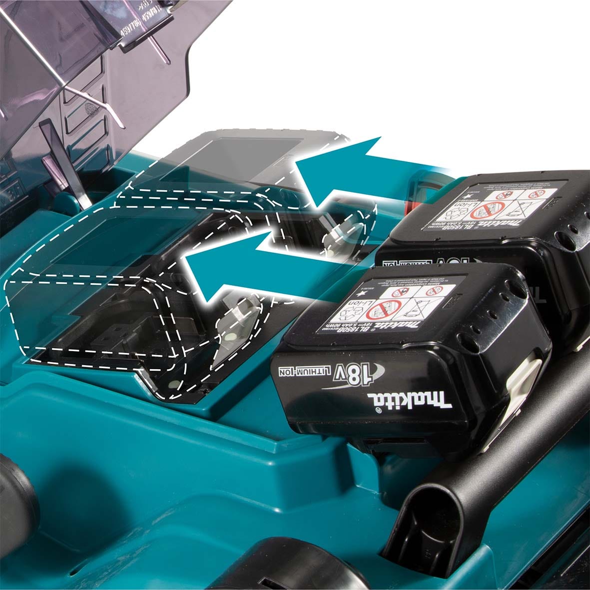18Vx2 380mm (15") Lawn Mower Bare (Tool Only) DLM382Z by Makita