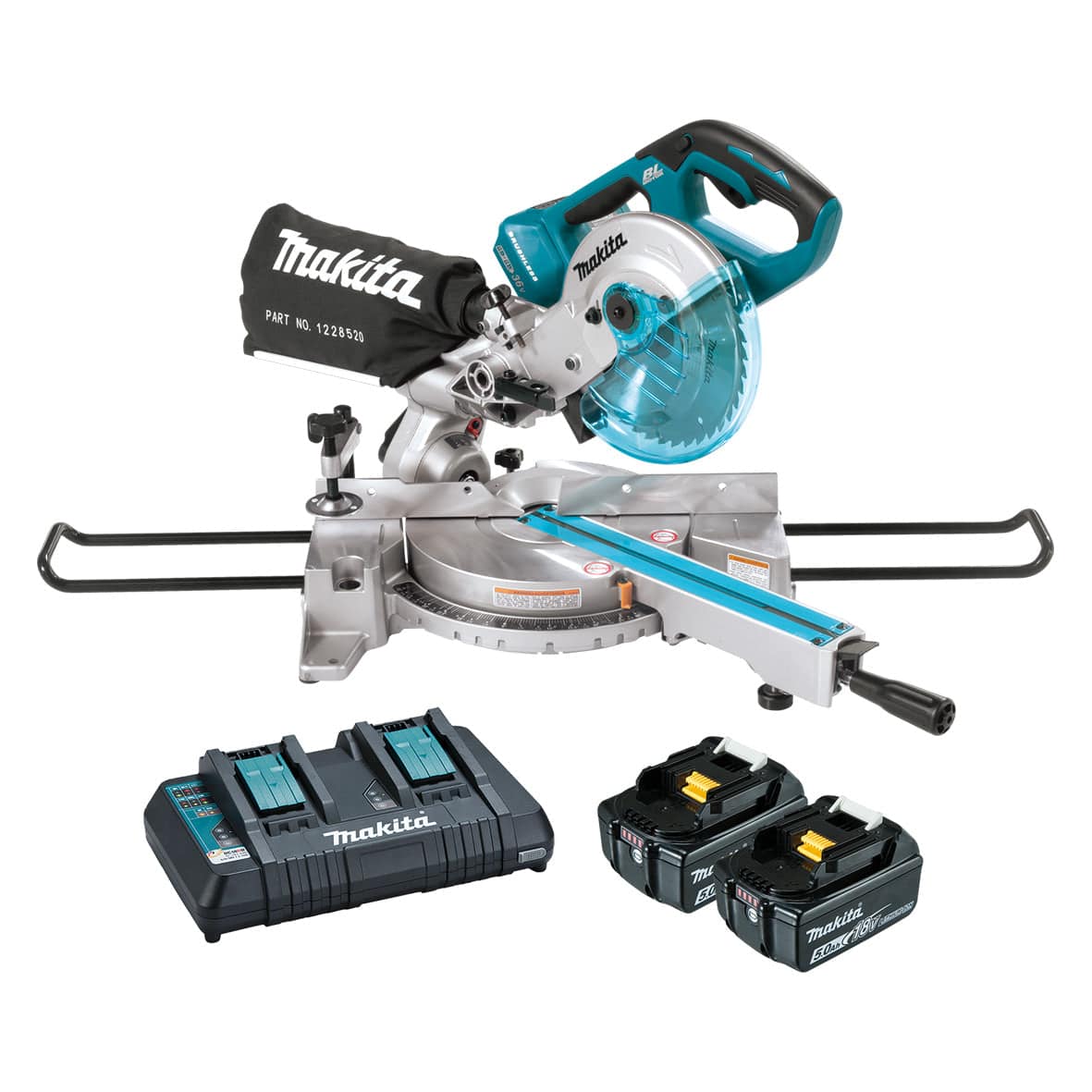 Makita 18Vx2 190mm (7-1/2") Brushless Slide Compound Saw Kit DLS714PT2