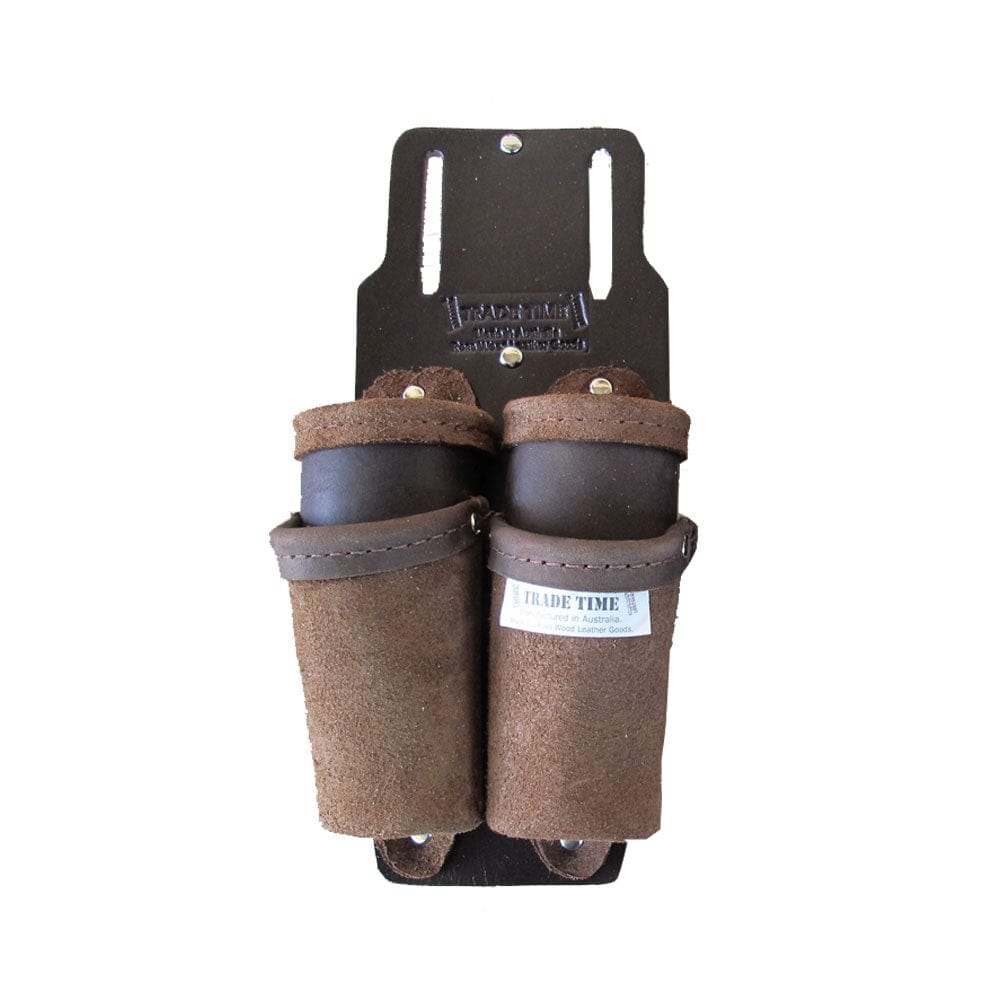 Large Double Utility Holder Leather Pouch