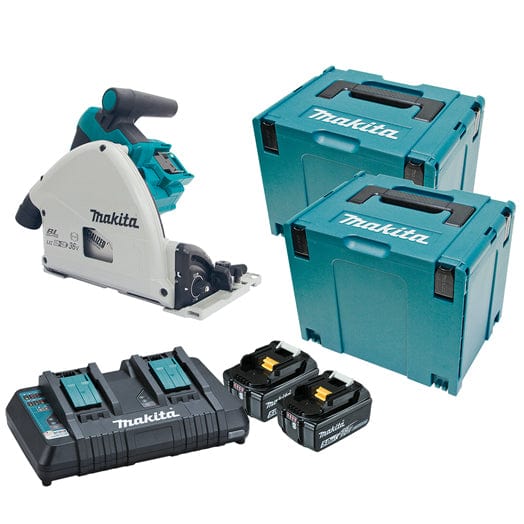 18Vx2 165mm (6-1/2") Brushless Plunge Cut Saw Kit DSP600PT2J by Makita