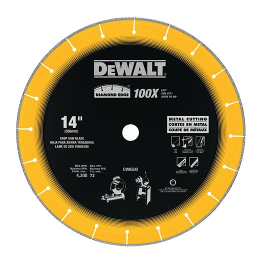 356mm (14") Diamond Chop / Cut Off Saw Blade DW8500