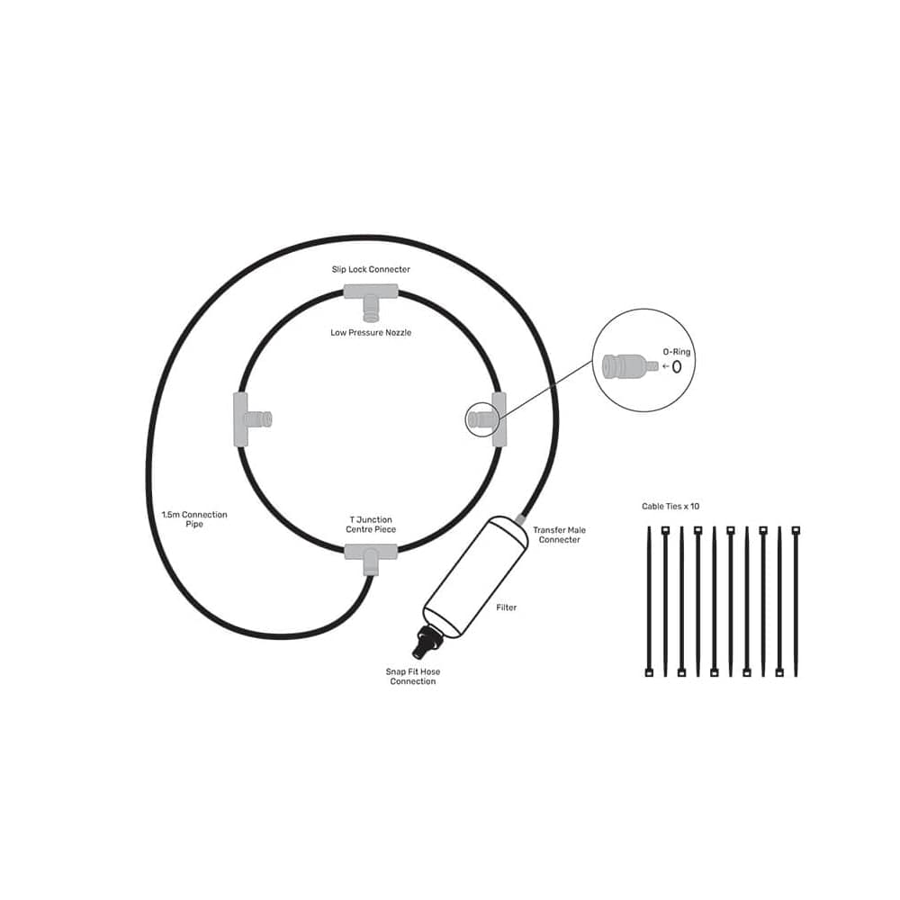 350mm Low Pressure Misting Ring FA-29114 by Dynabreeze