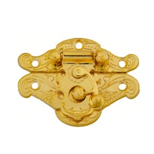 40mm x 50mm x 5pce Brass Plated Lacquered Box Catch