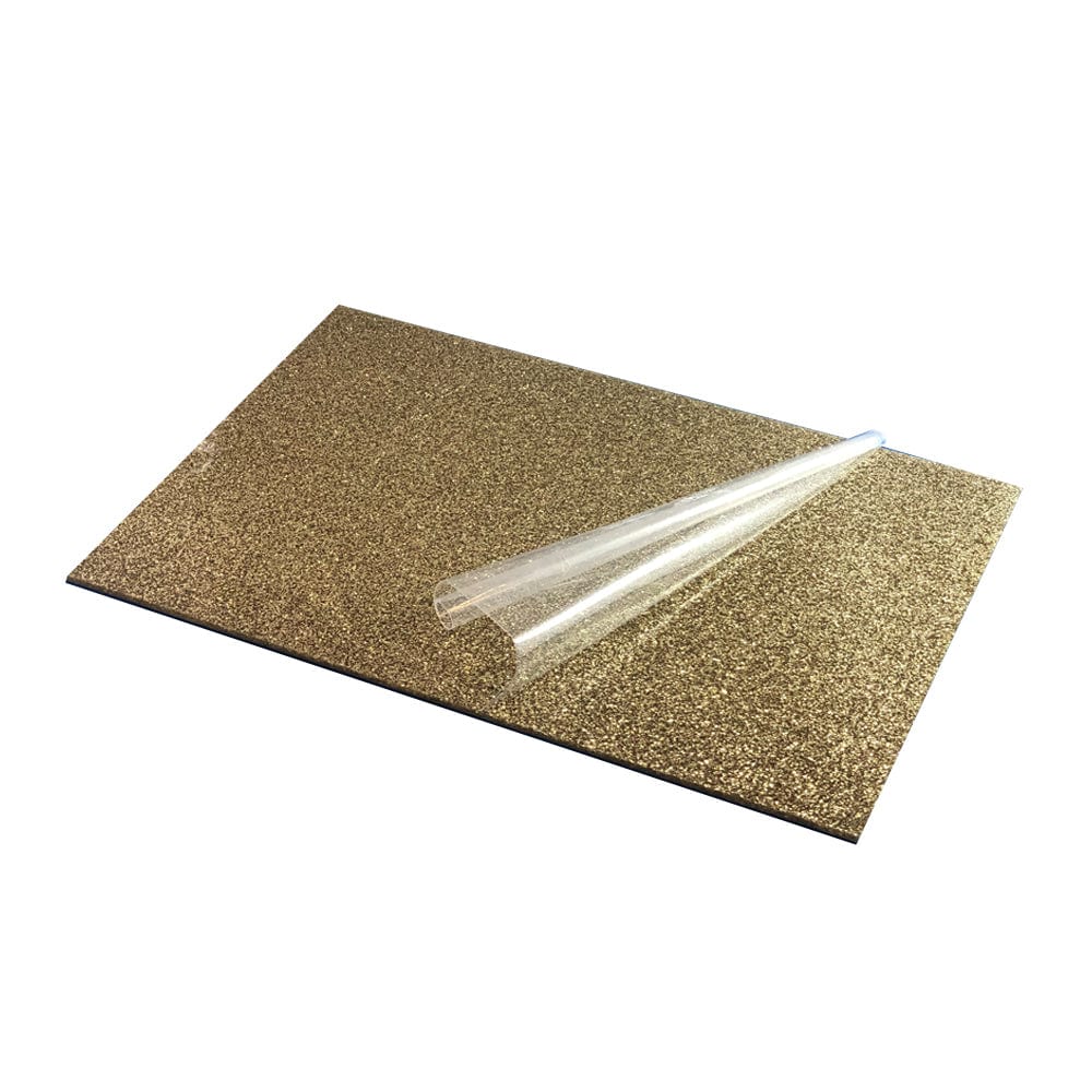 3mm Small Gold Mirror Speck Glitter Cast Acrylic Panel / Sheet by Tough Acrylic