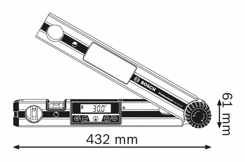 Digital Angle Measurer GAM220MF (0601076600) by Bosch