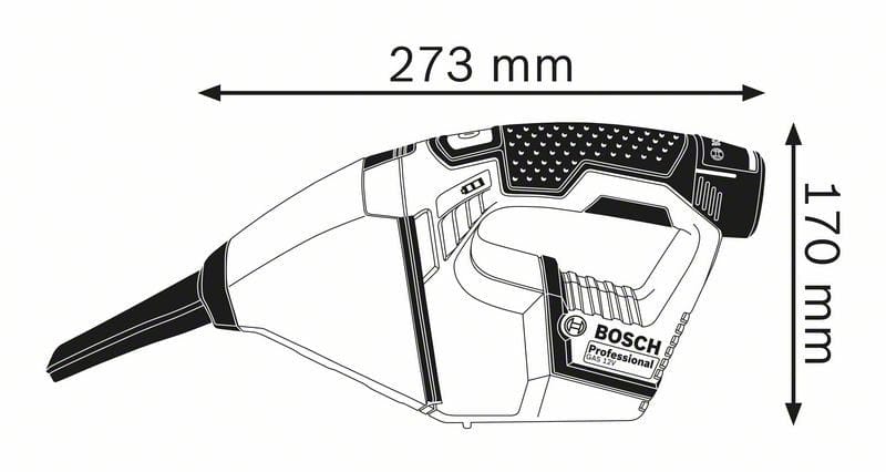 12V Vacuum Cleaner Bare (Tool Only) GAS12V (06019E3000) By Bosch