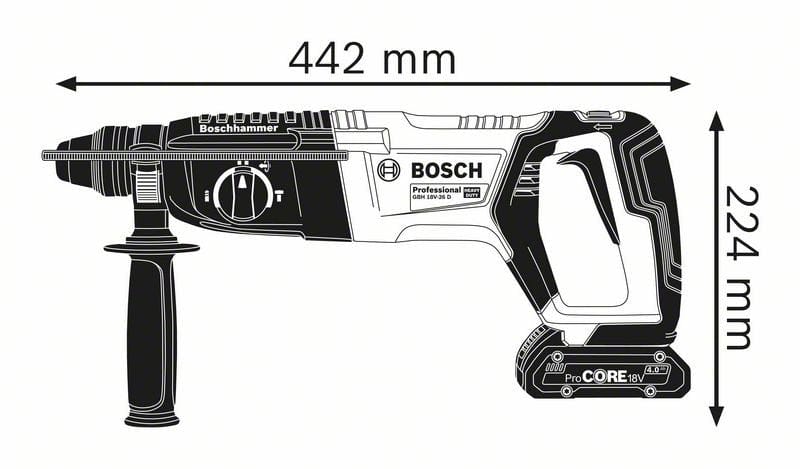 Bosch 18V Rotary Hammer Bare (Tool Only) GBH18V-26D (0611916041)