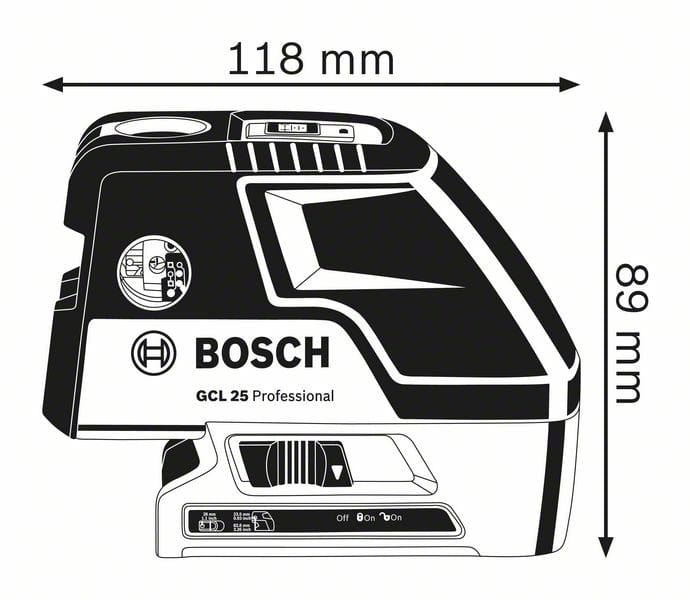 Combination Cross Line + 5 Point Laser Level GCL25 (0601066B00) by Bosch