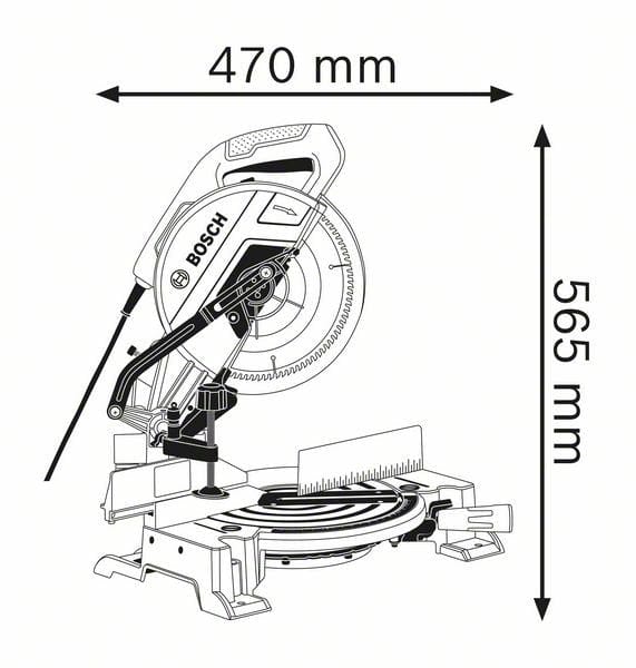 Bosch 254mm 1700W compound Mitre Saw GCM10MX (0601B29040)