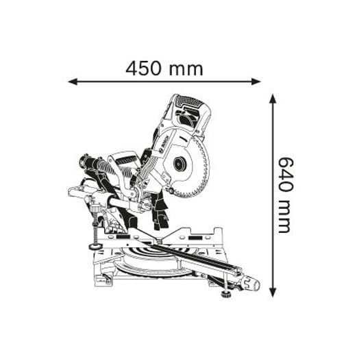 Bosch 216mm 1600W Compound Mitre Saw GCM8SDE (0601B19240)