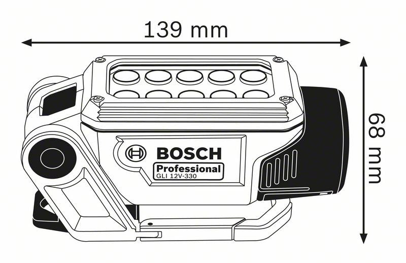 12V LED Light Bare (Tool Only) GLI12V-330 (06014A0000) by Bosch