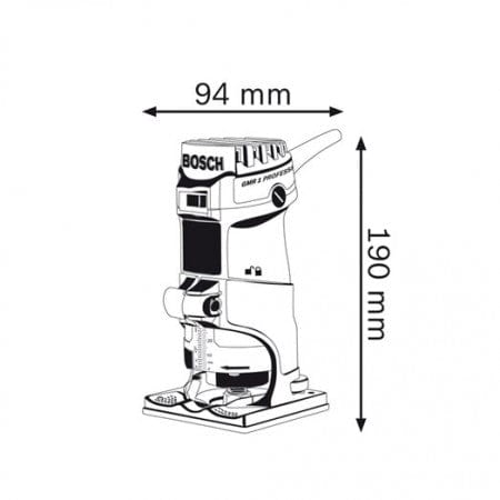 550W 1/4" Palm Router GMR1 (060160A040) by Bosch