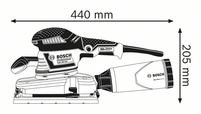 350W 1/2 Sheet Orbital Sander GSS280AVE (0601292940) by Bosch