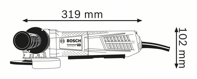 125mm 1500W Angle Grinder with X-LOCK GWX15-125PS (06017B9042) by Bosch