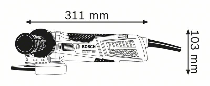 125mm 1700W Angle Grinder with X-LOCK GWX17-125T (06017C5042) by Bosch