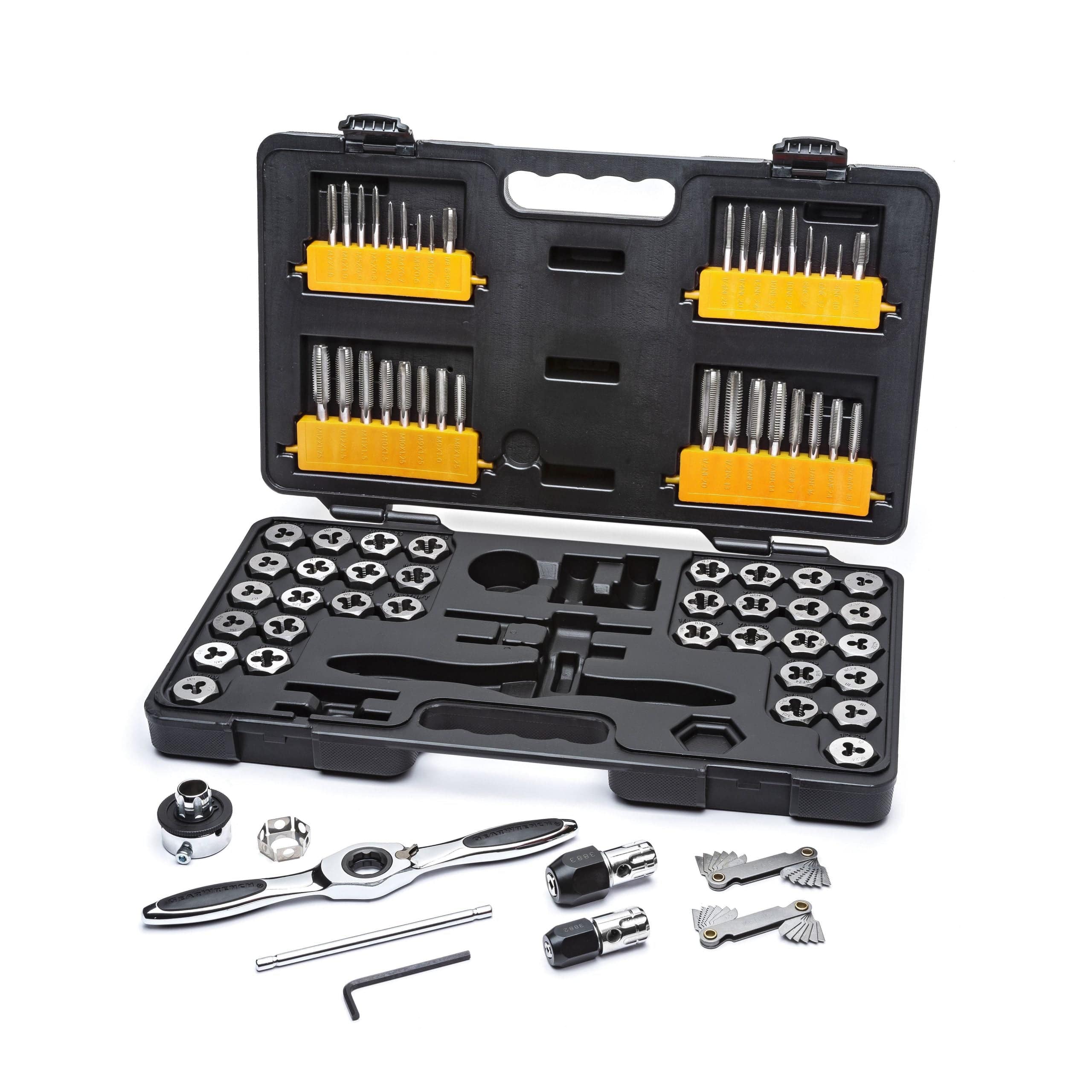 75Pce SAE/Metric Ratcheting Tap and Die Set 3887 by GEARWRENCH