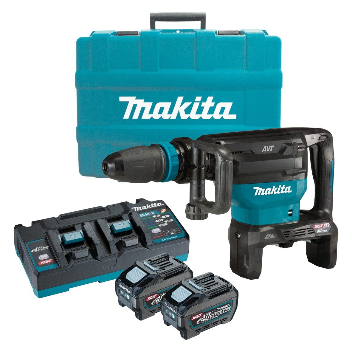 80V (40Vx2) Brushless SDS Max Demolition Hammer Kit HM002GT201 by Makita