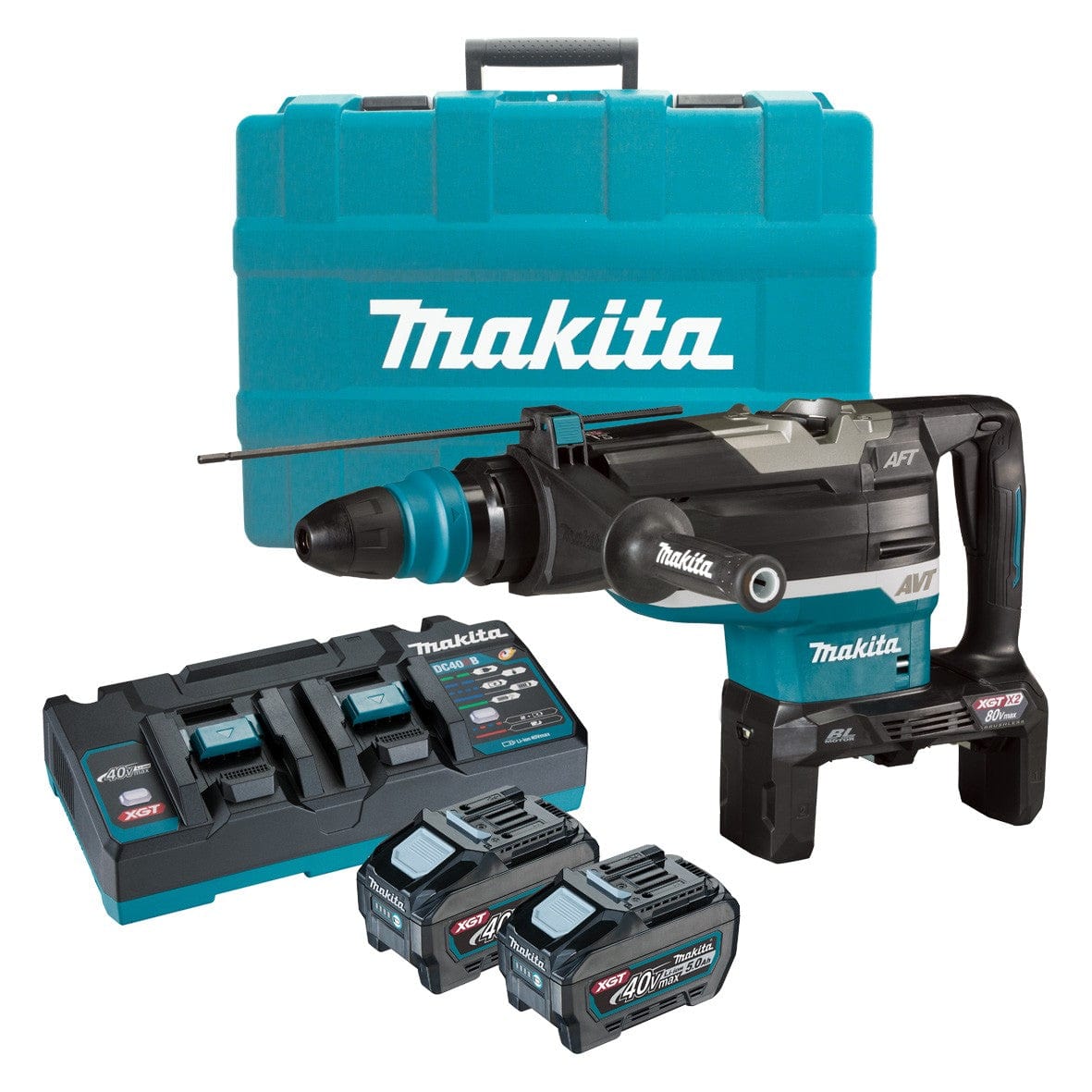 80V (40Vx2) 52mm Brushless SDS Max Rotary Hammer Kit HR006GT201 by Makita