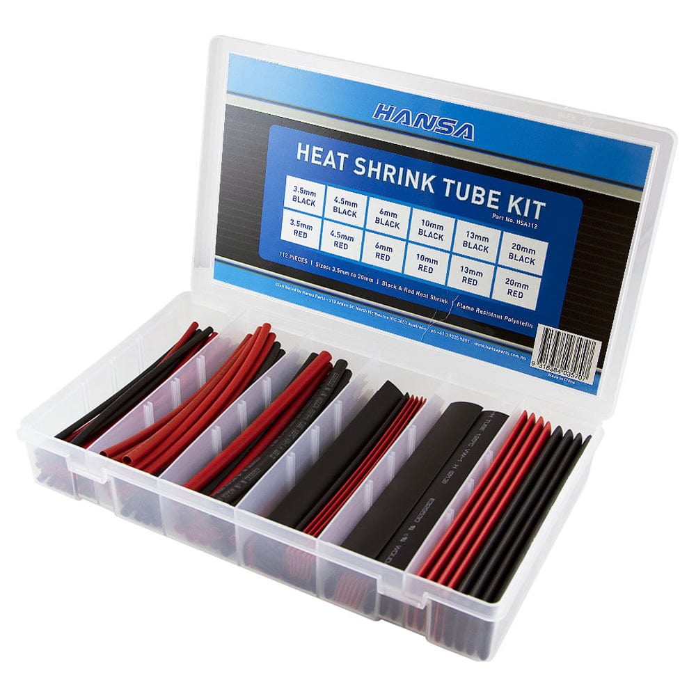 Heat Shrink Tube Assortment Kit 112Pce HSA112 by Hansa