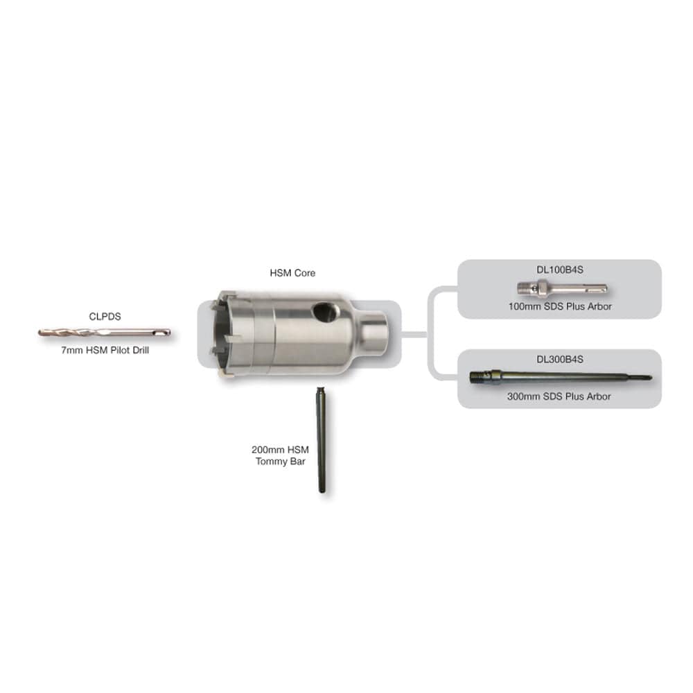 300mm High Speed Masonry (HSM) Core Drill 13mm Hex Arbor DL300X13S by Armeg