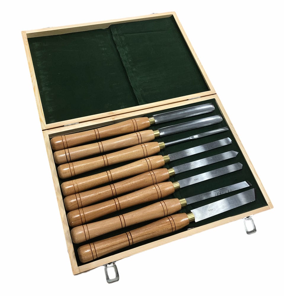 Oltre 8Pce Beginner HSS Woodturning Chisel Set OT-WT-8-HSS